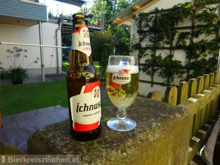 Foto eines Bieres der Marke Birra Ichnusa aus der Brauerei Birra Ichnusa