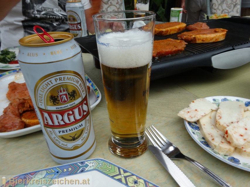 Foto eines Bieres der Marke Argus Premium Bier aus der Brauerei Lidl