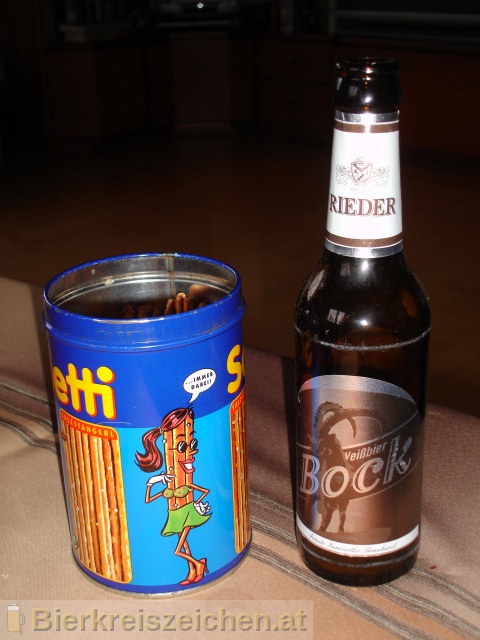 Foto eines Bieres der Marke Rieder Weibierbock aus der Brauerei Brauerei Ried