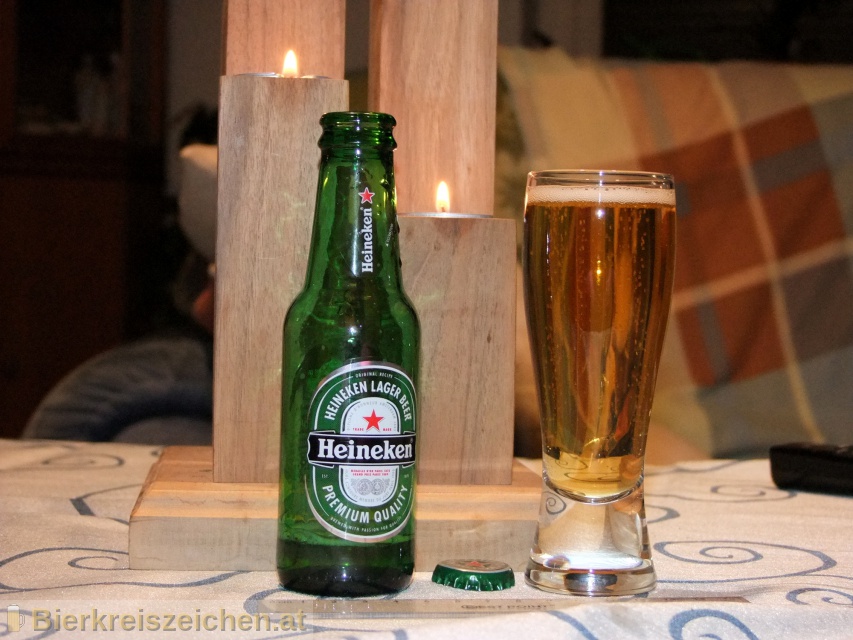 Foto eines Bieres der Marke Heineken Premium Lager aus der Brauerei Heineken