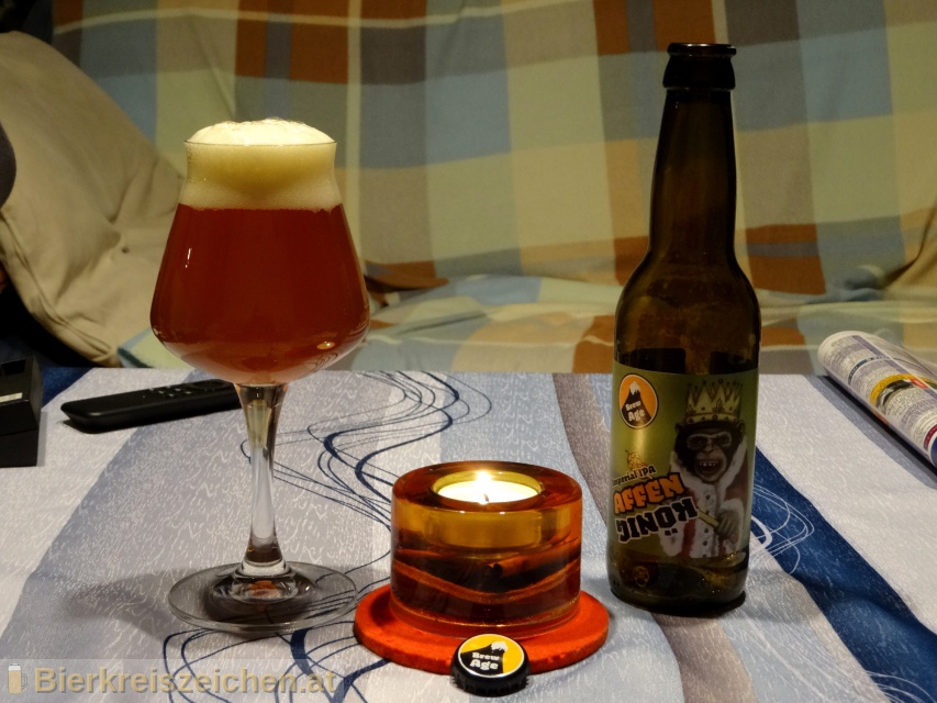 Foto eines Bieres der Marke Affenknig - Imperial IPA aus der Brauerei Brew Age