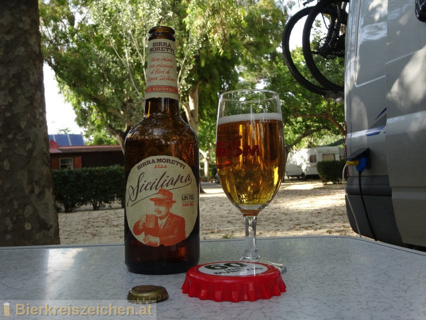 Foto eines Bieres der Marke Siciliana aus der Brauerei Birra Moretti