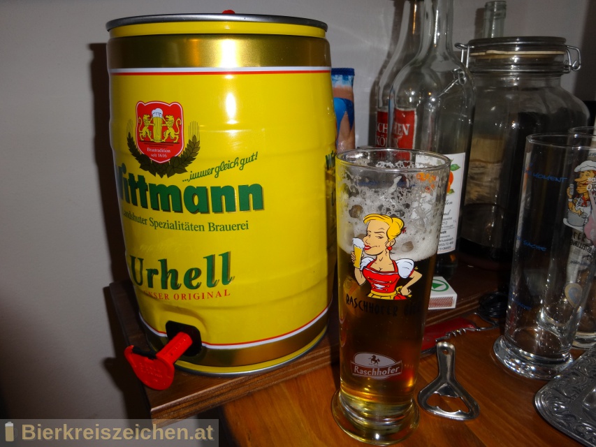 Bierbild mit Bierfass