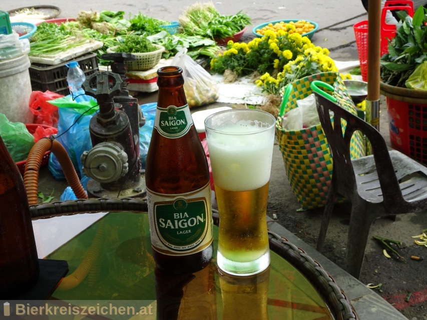 Foto eines Bieres der Marke Bia Saigon Lager aus der Brauerei Sabeco