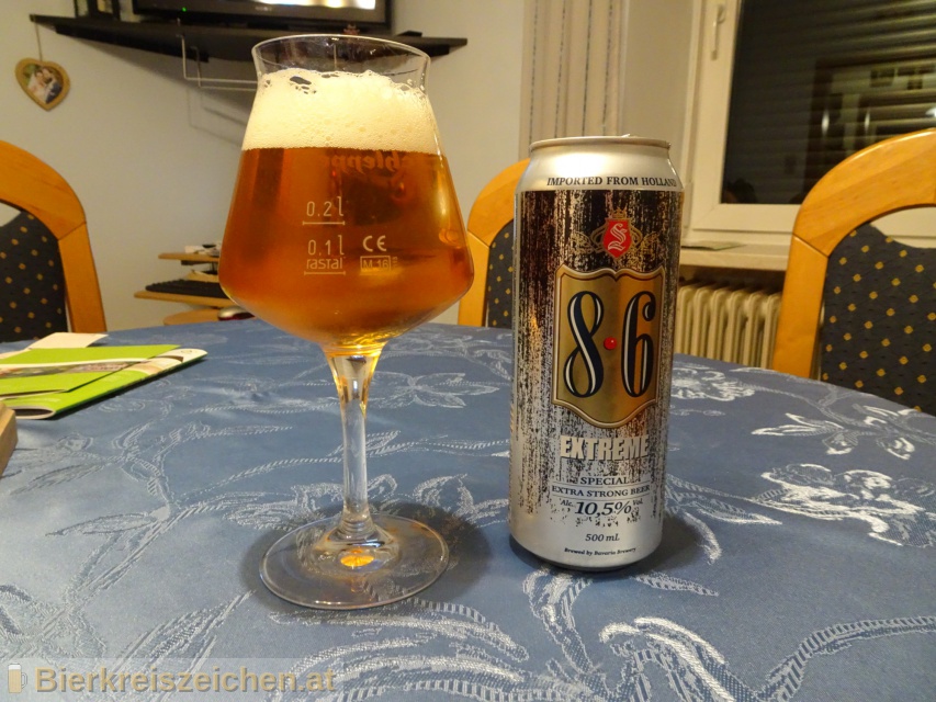 Foto eines Bieres der Marke 8'6  Extreme Special aus der Brauerei Bavaria N.V.