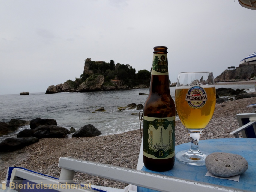 Foto eines Bieres der Marke Birra della Stretto aus der Brauerei Birrificio  Messina SOC. COOP.