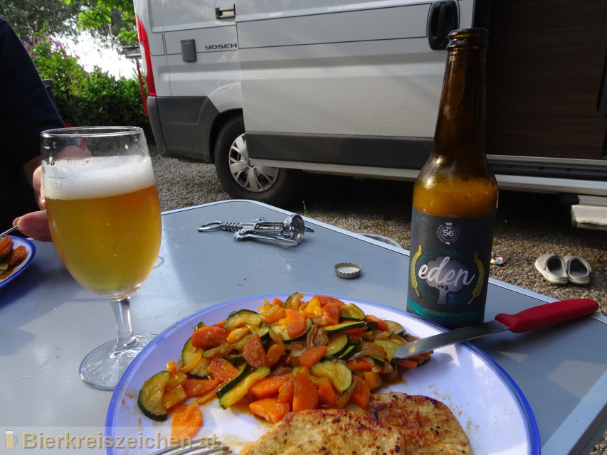 Foto eines Bieres der Marke Eden pepper saison aus der Brauerei Birra artiguanale siciliana