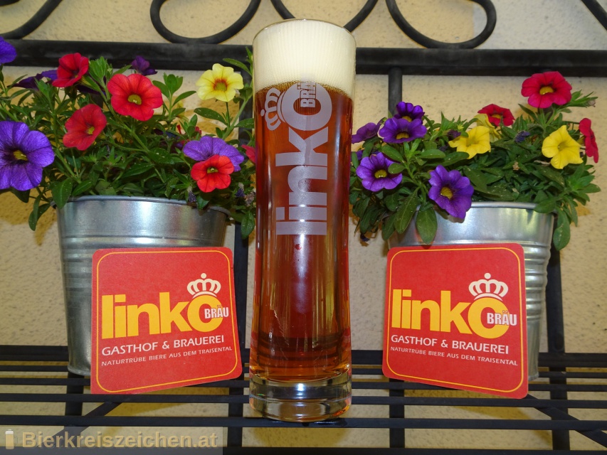 Foto eines Bieres der Marke Linko Gerstl aus der Brauerei Gasthof  & Brauerei Linko