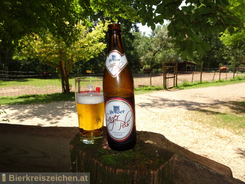Foto eines Bieres der Marke Golser Lager Pils aus der Brauerei Pannonia Brauerei Gols