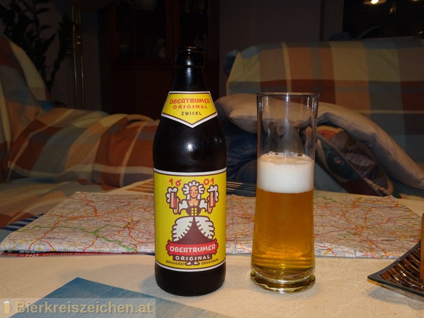 Foto eines Bieres der Marke Obertrumer Original aus der Brauerei Trumer Privatbrauerei