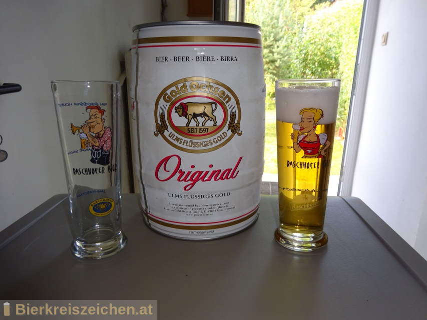 Bierbild mit Bierfass