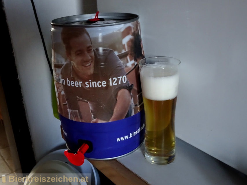 Bierbild mit Bierfass