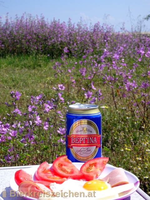 Foto eines Bieres der Marke Vergina Premium Lager aus der Brauerei Thrace Brewery