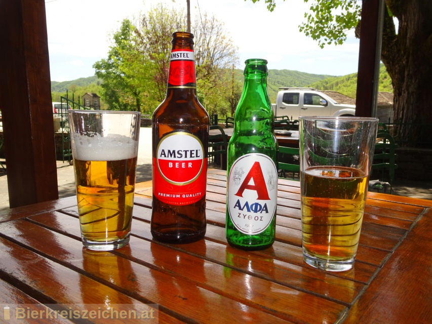 Foto eines Bieres der Marke Amstel aus der Brauerei Heineken