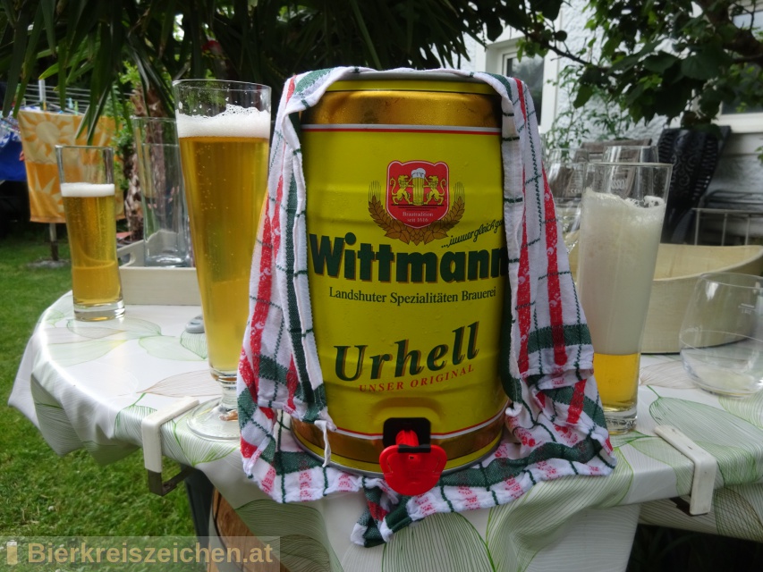 Bierbild mit Bierfass