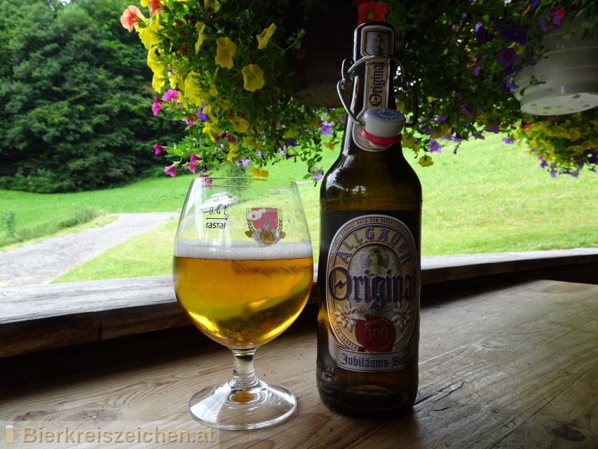 Foto eines Bieres der Marke Allguer Original Jubilums Bier aus der Brauerei Allguer Brauhaus