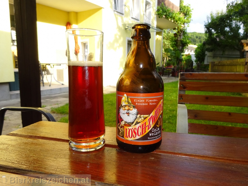 Foto eines Bieres der Marke Lsch-Zwerg Cola Weizen aus der Brauerei Brauerei Schimpfle GmbH & Co KG