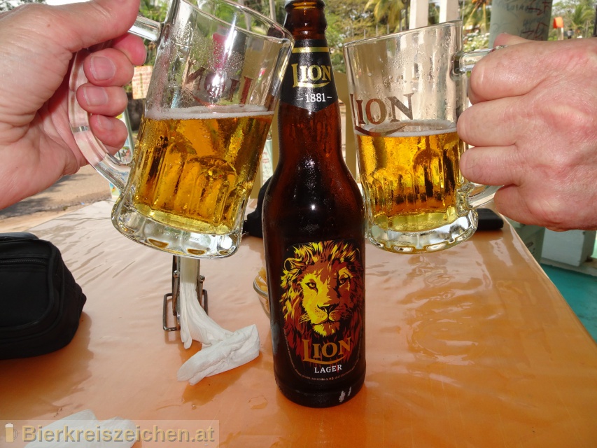 Foto eines Bieres der Marke Lion Lager aus der Brauerei Lion Brewery