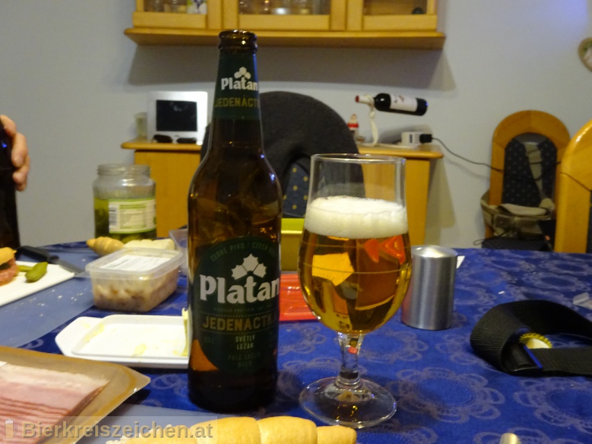 Foto eines Bieres der Marke Platan 11% aus der Brauerei Pivovar Protivn