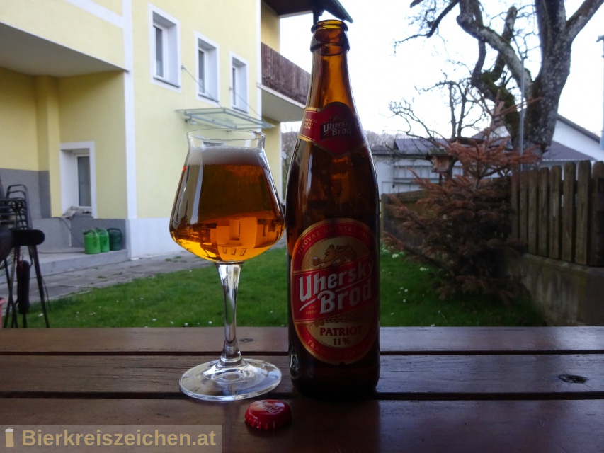 Foto eines Bieres der Marke Uhersk Brod Patriot aus der Brauerei Pivovar Uhersk Brod