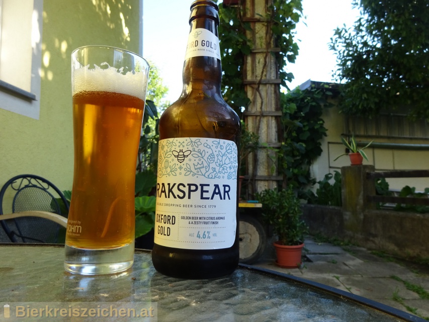 Foto eines Bieres der Marke Brakspear Oxford Gold aus der Brauerei Brakspear Brewery