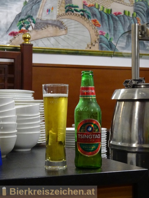 Foto eines Bieres der Marke Tsingtao Beer aus der Brauerei Tsingtao Brewery Co, Ltd.