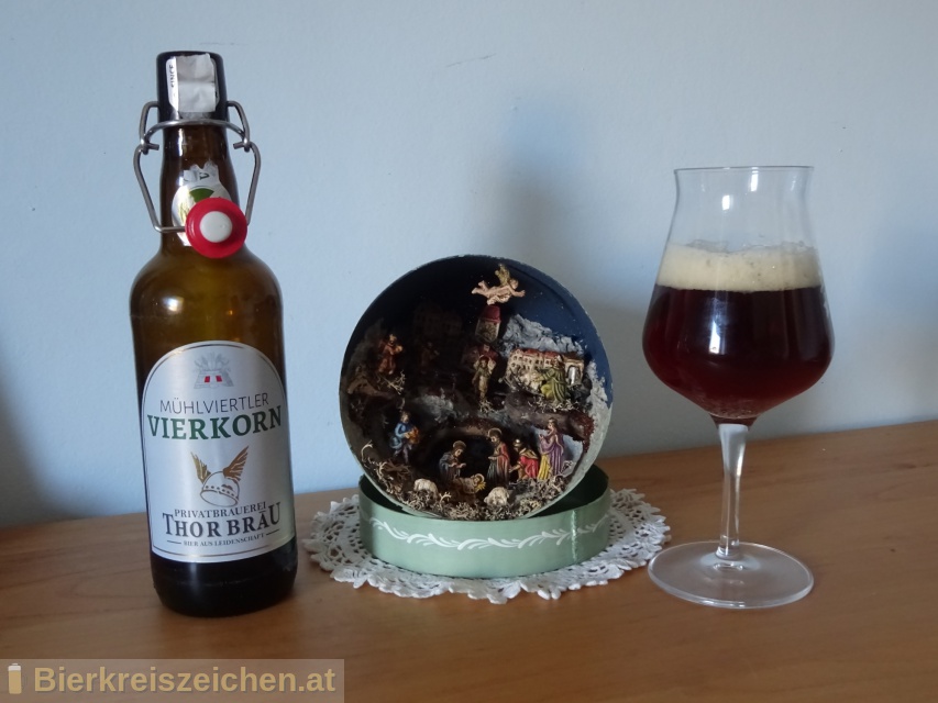 Foto eines Bieres der Marke Mhlviertler Vierkorn aus der Brauerei Thor-Bru