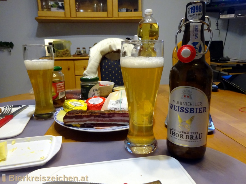 Foto eines Bieres der Marke Mhlviertler Weissbier aus der Brauerei Thor-Bru