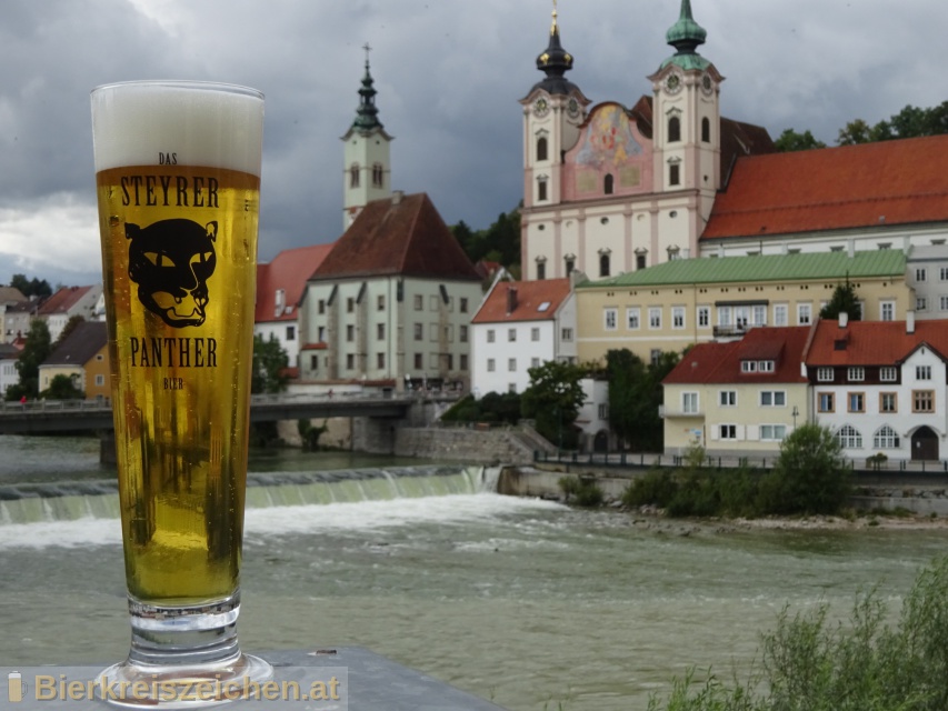 Foto eines Bieres der Marke Steyrer Panther aus der Brauerei Brau Union