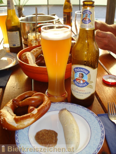 Foto eines Bieres der Marke Valentins Weißbier - Premium Hefeweissbier aus der Brauerei Privatbrauerei Eichbaum