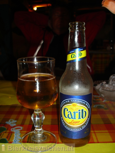 Foto eines Bieres der Marke Carib Lager aus der Brauerei Carib Brewery Ltd.