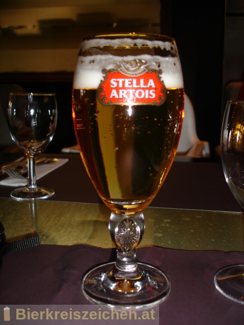 Foto eines Bieres der Marke Stella Artois aus der Brauerei Stella Artois-Brouwerij