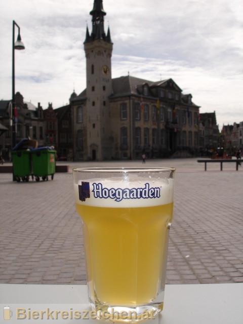 Foto eines Bieres der Marke Hoegaarden Original aus der Brauerei Brouwerij van Hoegaarden