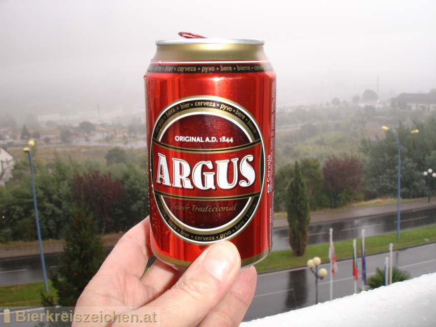 Foto eines Bieres der Marke Argus Original aus der Brauerei Lidl & Cia Sintra Portugal