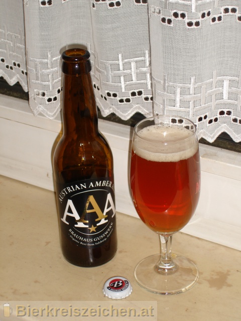 Foto eines Bieres der Marke AAA - Austrian Amber Ale aus der Brauerei Brauerei Gusswerk