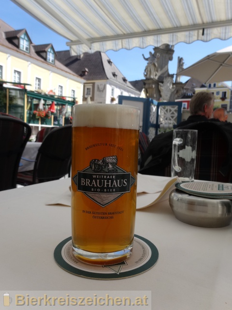 Foto eines Bieres der Marke Hausbier Dunkel aus der Brauerei Brauhotel Weitra
