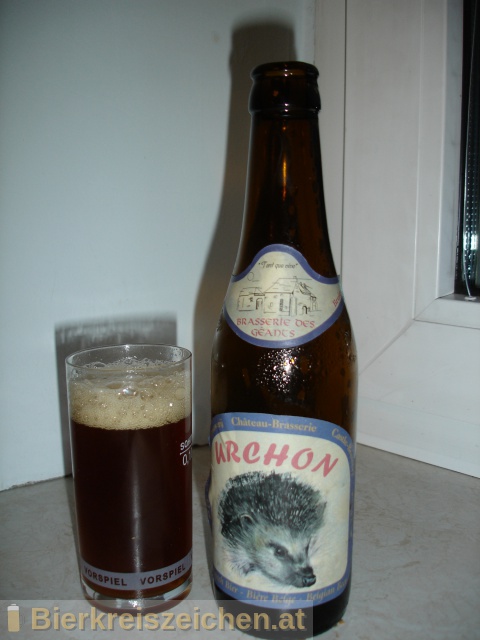 Foto eines Bieres der Marke Urchon brune aus der Brauerei Brasserie des Geandes