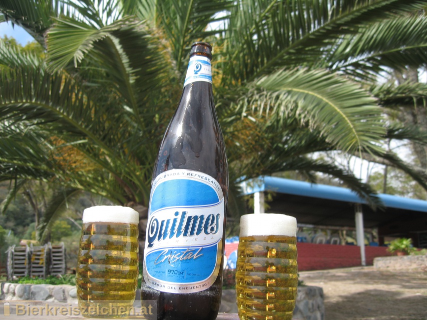 Foto eines Bieres der Marke Quilmes Cristal aus der Brauerei Cervecera y Maltera Quilmes