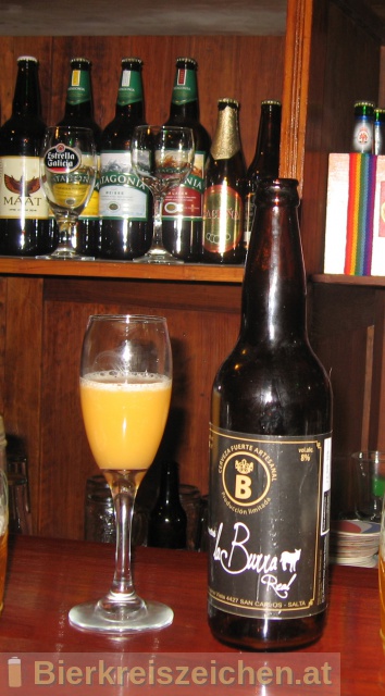Foto eines Bieres der Marke Me ech la burra, Rubia 8 aus der Brauerei La Vaca Tranquila