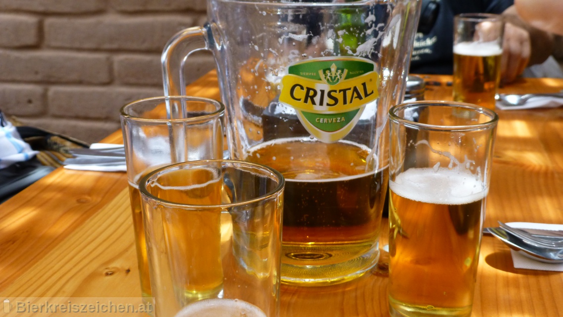 Foto eines Bieres der Marke Cristal aus der Brauerei Compaa Cervecera de Nicaragua