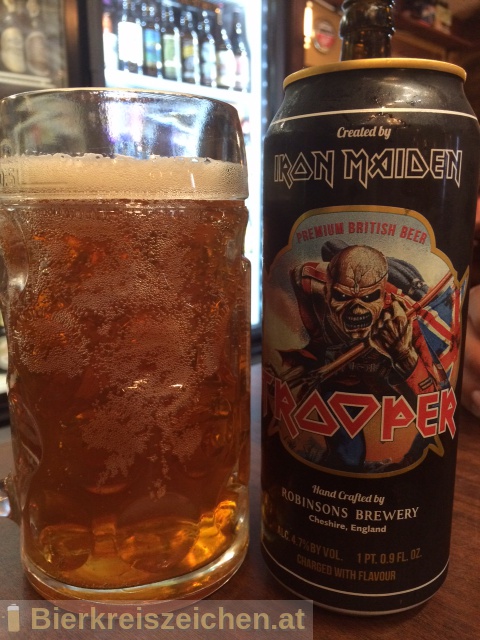 Foto eines Bieres der Marke Trooper aus der Brauerei Robinsons Brewery