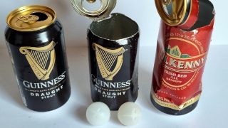 Kilkenny und Guinness-Bierdosen mit Stickstoffkugel 