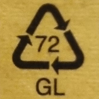 Recycling Logo braunes Glas